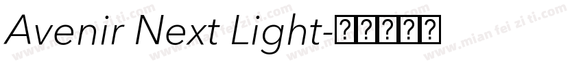 Avenir Next Light字体转换